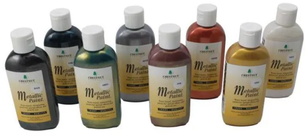 Chestnut Acrylic Paint Metallic Colours 100 ml - Silver