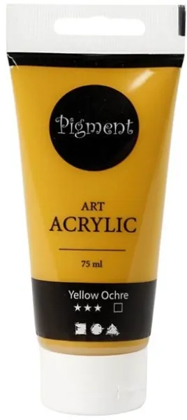 Creativ Company Pigment Art Acrylic Paint Ochre Yellow 75ml