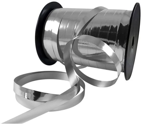 Gift ribbon 10mmx250m metallic silver