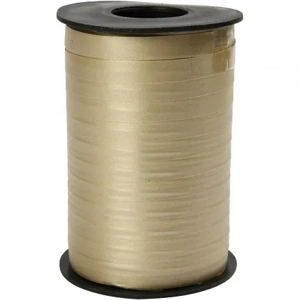 Gift ribbon, gold, W: 10 mm, matte, 250 m/ 1 roll.